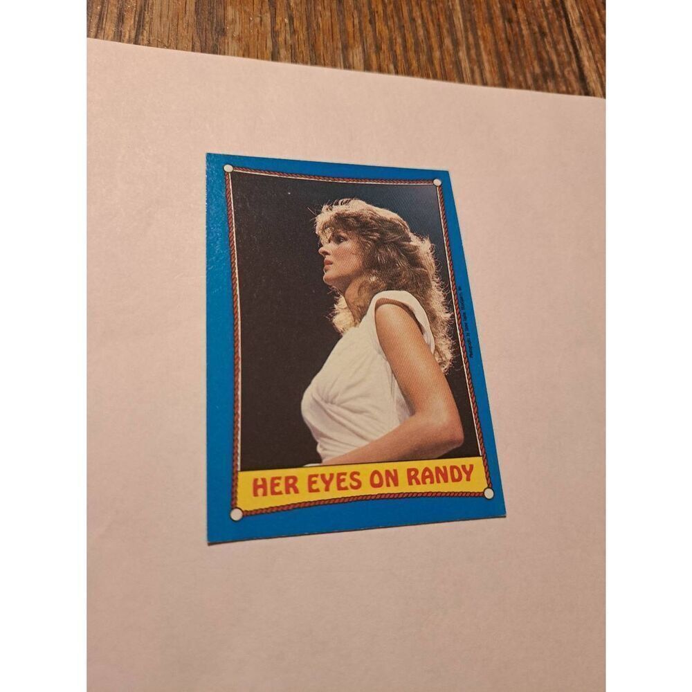 Vintage 1987 WWF Macho Man Randy Savage Elizabeth Sticker Puzzle Trading Card 4